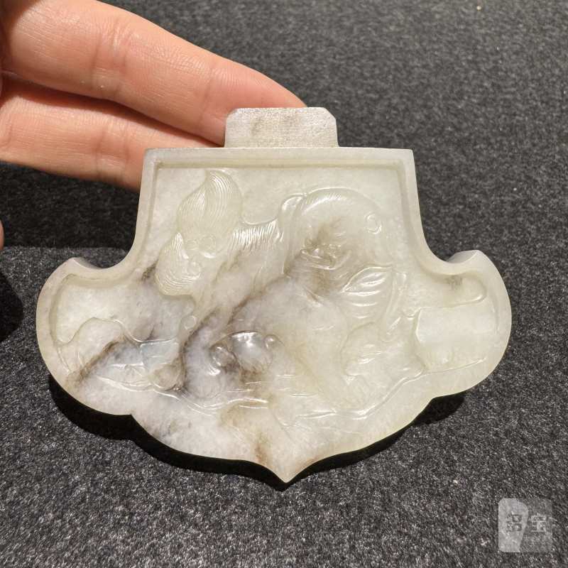 清 狮纹如意头 - 图2
